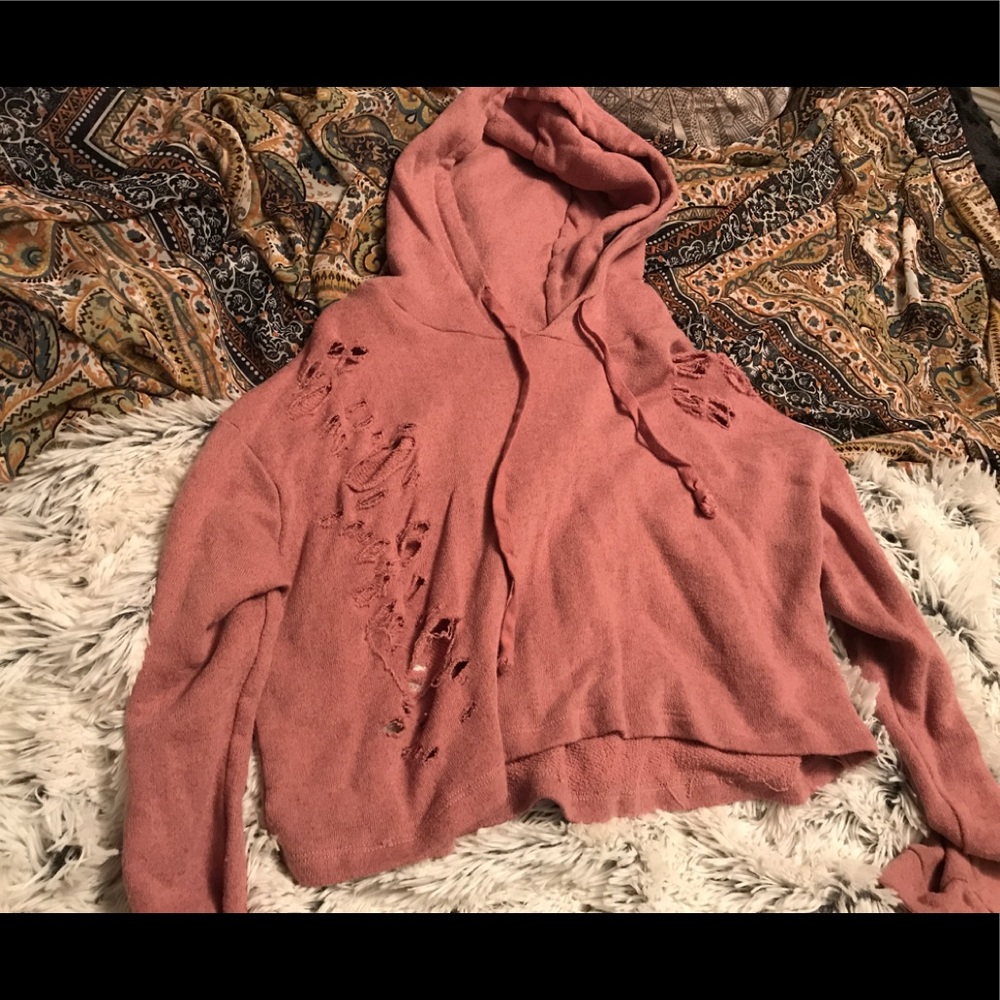 Crop hobo sweater